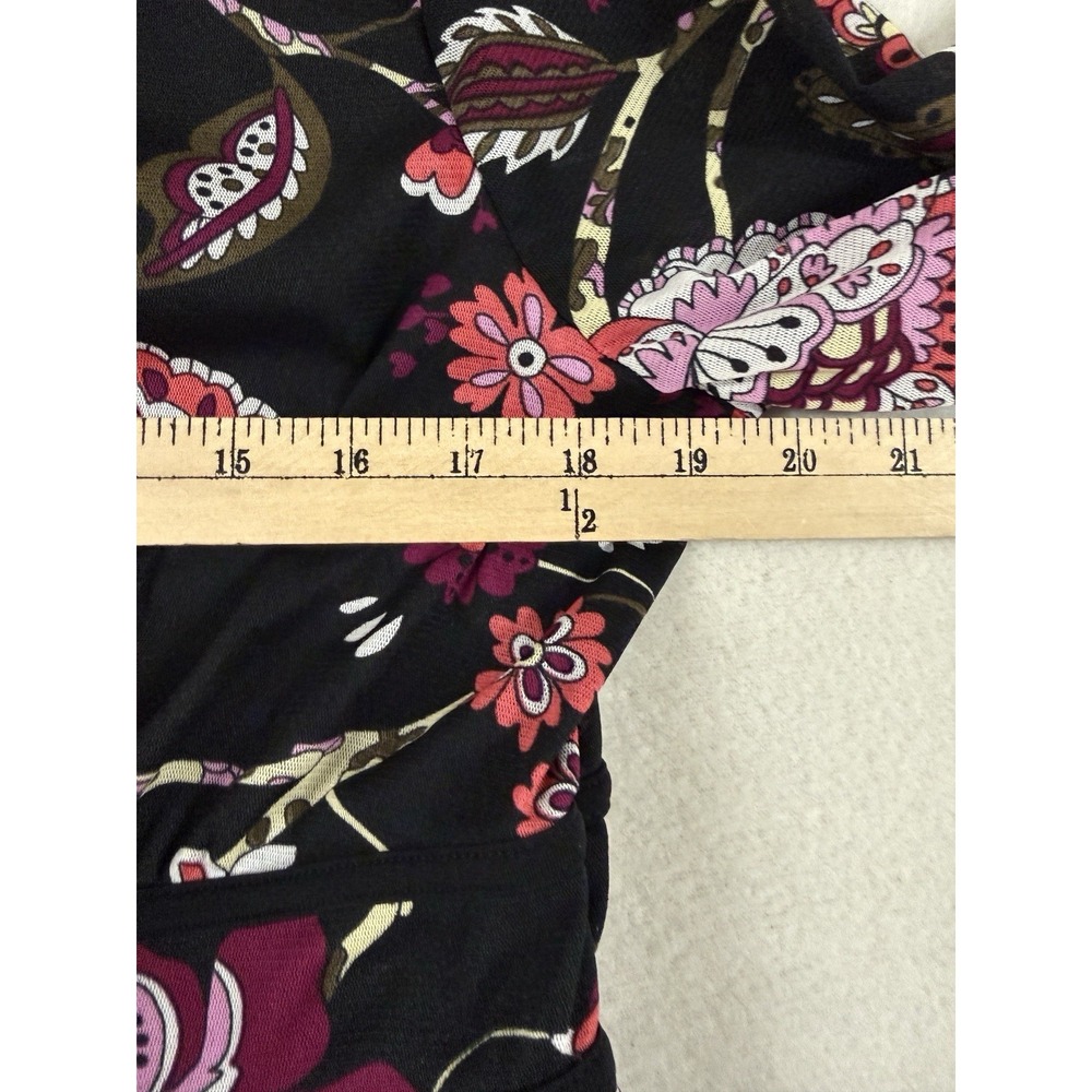 Venezia Womens Babydoll Top Paisley Mesh Size 14/16 Dark Romantic Bell Sleeves - Picture 6 of 8